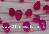 CCN451 15.5 inches Top-drilled 8*12mm teardrop candy jade beads