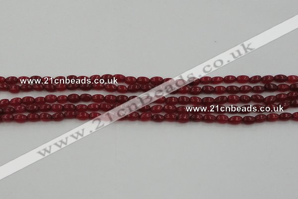 CCN4520 15.5 inches 4*6mm rice candy jade beads wholesale