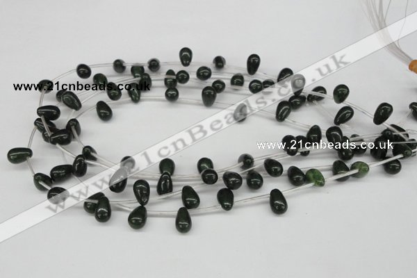 CCN456 15.5 inches Top-drilled 8*12mm teardrop candy jade beads