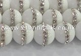 CCN4601 15.5 inches 8mm round candy jade with rhinestone beads