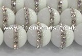 CCN4602 15.5 inches 10mm round candy jade with rhinestone beads