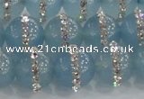 CCN4618 15.5 inches 12mm round candy jade with rhinestone beads