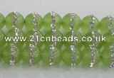 CCN4620 15.5 inches 6mm round candy jade with rhinestone beads