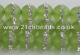 CCN4622 15.5 inches 10mm round candy jade with rhinestone beads