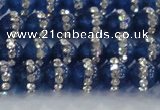 CCN4630 15.5 inches 6mm round candy jade with rhinestone beads