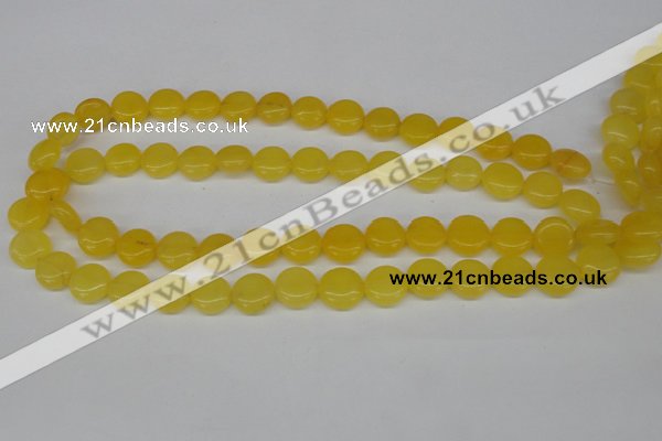 CCN475 15.5 inches 12mm flat round candy jade beads wholesale