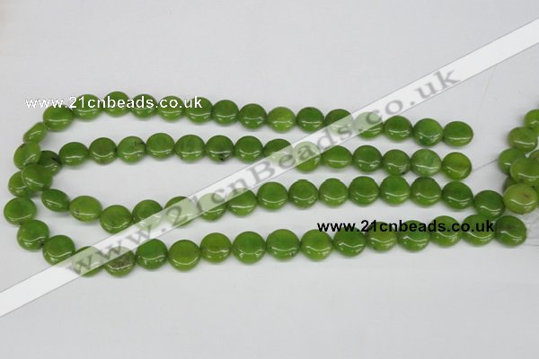 CCN482 15.5 inches 12mm flat round candy jade beads wholesale