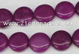 CCN485 15.5 inches 14mm flat round candy jade beads wholesale