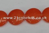 CCN496 15.5 inches 20mm flat round candy jade beads wholesale