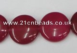 CCN497 15.5 inches 20mm flat round candy jade beads wholesale