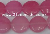 CCN498 15.5 inches 20mm flat round candy jade beads wholesale