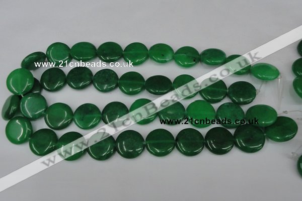 CCN503 15.5 inches 20mm flat round candy jade beads wholesale