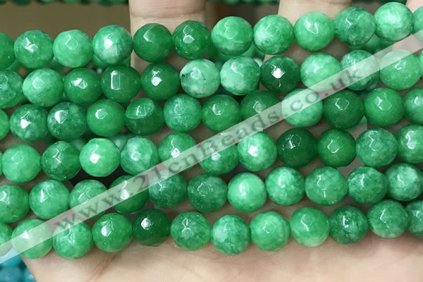 CCN5054 15.5 inches 8mm & 10mm faceted round candy jade beads