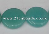 CCN507 15.5 inches 25mm flat round candy jade beads wholesale