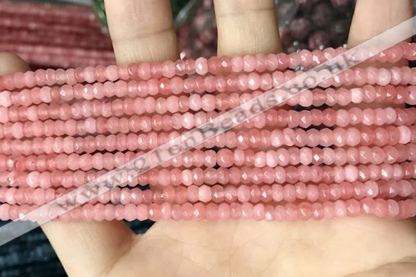 CCN5104 15 inches 3*4mm faceted rondelle candy jade beads