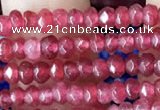 CCN5106 15 inches 3*4mm faceted rondelle candy jade beads