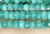 CCN5117 15 inches 3*4mm faceted rondelle candy jade beads