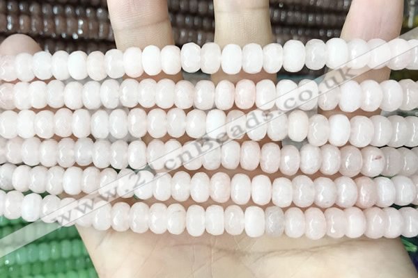 CCN5131 15 inches 5*8mm faceted rondelle candy jade beads