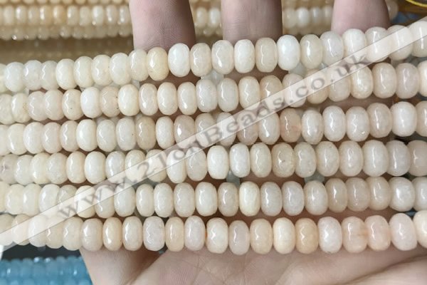 CCN5132 15 inches 5*8mm faceted rondelle candy jade beads