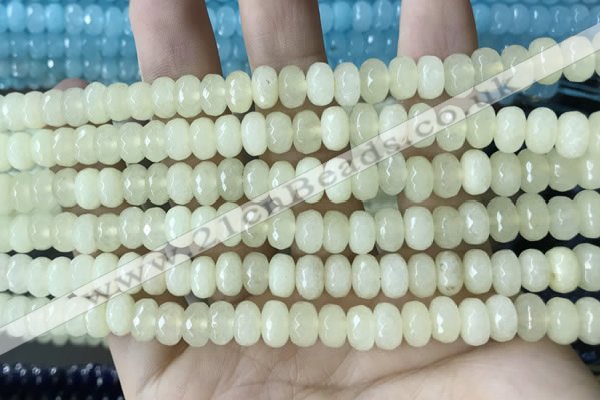 CCN5135 15 inches 5*8mm faceted rondelle candy jade beads