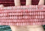 CCN5139 15 inches 5*8mm faceted rondelle candy jade beads