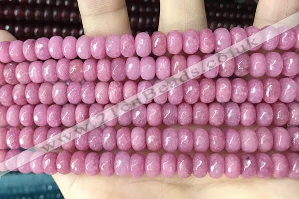 CCN5140 15 inches 5*8mm faceted rondelle candy jade beads