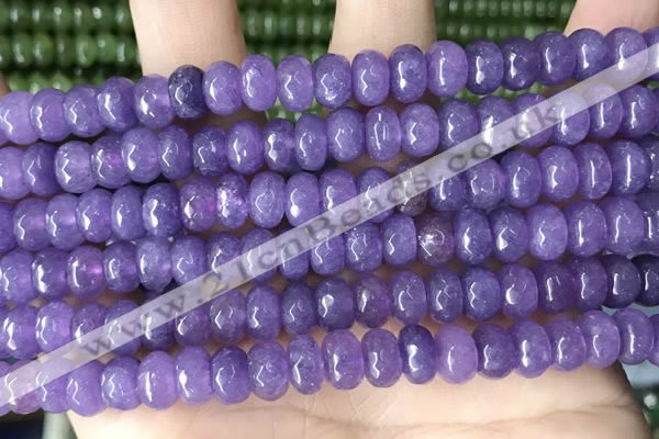 CCN5146 15 inches 5*8mm faceted rondelle candy jade beads