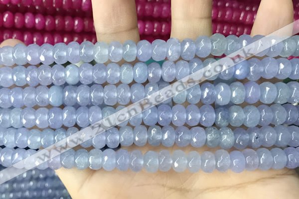 CCN5147 15 inches 5*8mm faceted rondelle candy jade beads