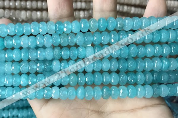 CCN5149 15 inches 5*8mm faceted rondelle candy jade beads