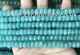 CCN5151 15 inches 5*8mm faceted rondelle candy jade beads