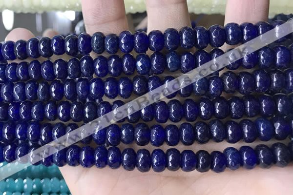 CCN5154 15 inches 5*8mm faceted rondelle candy jade beads