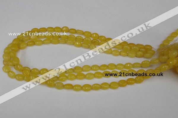 CCN516 15.5 inches 8*10mm oval candy jade beads wholesale