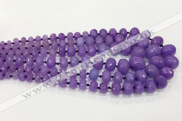 CCN5171 5*8mm - 14*20mm faceted rondelle candy jade graduated beads