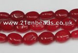 CCN518 15.5 inches 8*10mm oval candy jade beads wholesale