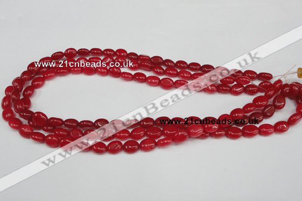 CCN518 15.5 inches 8*10mm oval candy jade beads wholesale