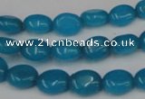 CCN521 15.5 inches 8*10mm oval candy jade beads wholesale