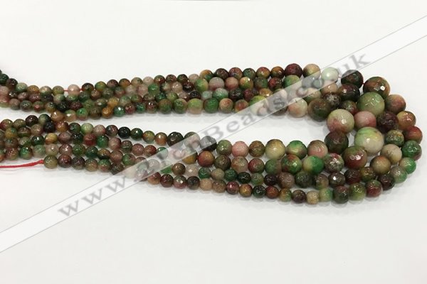 CCN5216 6mm - 14mm faceted round candy jade graduated beads