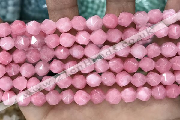 CCN5238 15 inches 8mm faceted nuggets candy jade beads