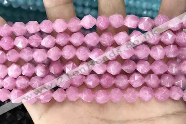 CCN5239 15 inches 8mm faceted nuggets candy jade beads