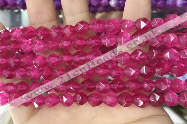 CCN5257 15 inches 8mm faceted nuggets candy jade beads