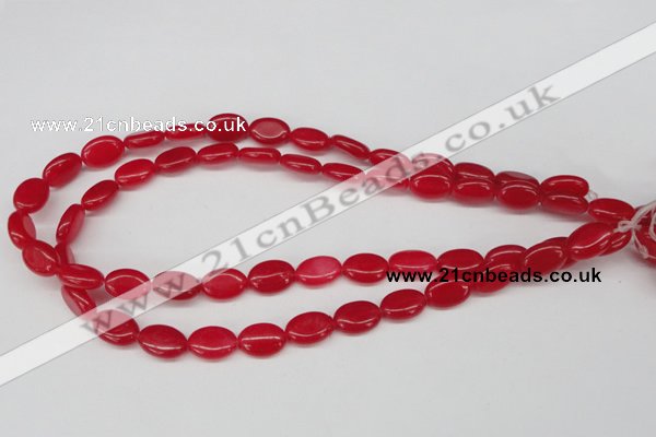 CCN528 15.5 inches 10*14mm oval candy jade beads wholesale