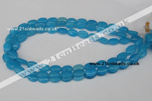 CCN531 15.5 inches 10*14mm oval candy jade beads wholesale