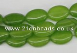 CCN532 15.5 inches 10*14mm oval candy jade beads wholesale