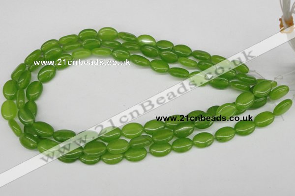 CCN532 15.5 inches 10*14mm oval candy jade beads wholesale