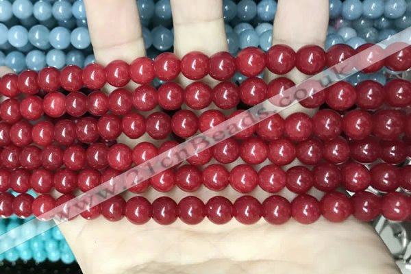 CCN5372 15 inches 8mm round candy jade beads Wholesale