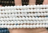 CCN5571 15 inches 8mm round matte candy jade beads Wholesale