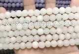 CCN5575 15 inches 8mm round matte candy jade beads Wholesale