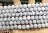 CCN5577 15 inches 8mm round matte candy jade beads Wholesale