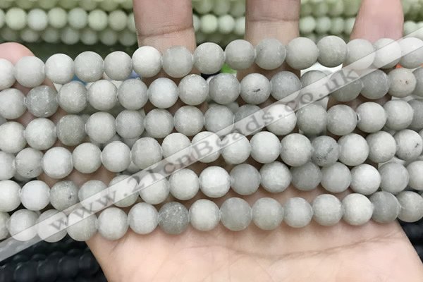 CCN5578 15 inches 8mm round matte candy jade beads Wholesale