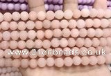 CCN5584 15 inches 8mm round matte candy jade beads Wholesale